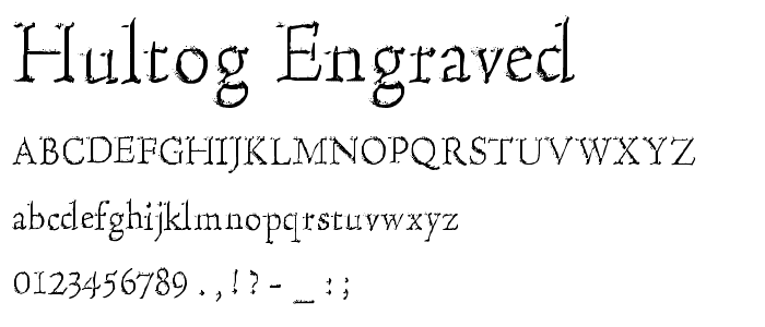 Hultog Engraved font